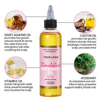 Huile Capillaire Stimulante Croissance Cheveux au Romarin 100% Naturelle 120ml Format Géant Marque Privée pour Soins Capillaires, Traitement Chute et Soins du Cuir Chevelu