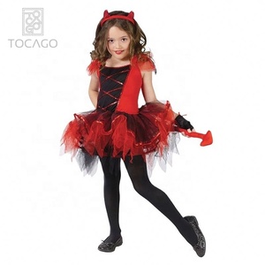 Disfraz de diablo personalizado para niños, nuevo diseño, disfraz de <span class=keywords><strong>bruja</strong></span> <span class=keywords><strong>escarlata</strong></span> para fiesta - Product Image 1