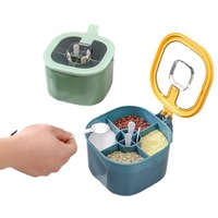Ensemble de boîtes à épices en PVC à quatre compartiments, anti-humidité, ustensiles de cuisine tout-en-un, salière, collection complète pour la maison, rangement