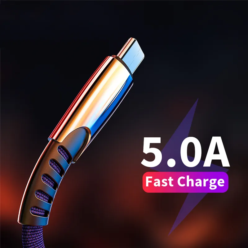 OEM High Speed USB Cable 5A Fast Charging Type C USB Data Charging Cable for Android
