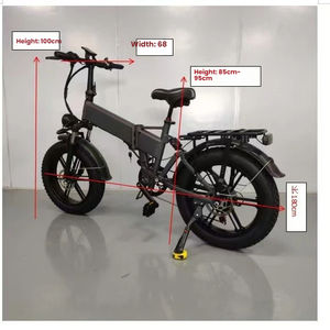 Vélo à neige à batterie au lithium longue portée de haute performance Source Factory avec levier de vitesses pour adultes Vélo de montagne - Product Image 2