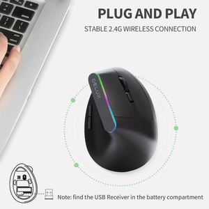 Bán Buôn <span class=keywords><strong>Delux</strong></span> M618C 2.4Ghz Không Dây Ergonomics Thiết Kế Dọc Văn Phòng Chuột 6 Nút 1600 Dpi Quang Chuột - Product Image 6