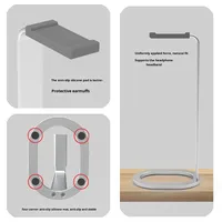 Support pour casque en alliage d'aluminium pour bureau, support de rangement pour casque et écouteurs, support de casque en métal