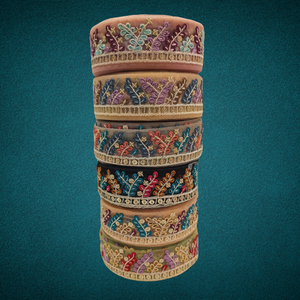 Lujoso encaje bordado Floral colorido para ropa de novia hogar elegantes diseños intrincados para bodas bolsos de zapatos de costura - Product Image 1