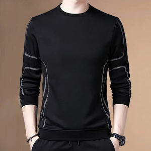 เสื้อยืดแขนยาวพิมพ์ลายสำหรับผู้ชาย ผ้าฝ้ายผสม คอกลม ลายกราฟิกด้านหลัง สตรีทแวร์ลำลอง สวมใส่สบาย นุ่มนวล แฟชั่นลำลองทุกวัน - Product Image 3
