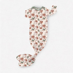 Durmiente anudado de bambú de Navidad Unisex personalizado, saco de <span class=keywords><strong>dormir</strong></span> para bebé recién nacido, vestidos de nudo de bebé de bambú occidental con mitones - Product Image 1