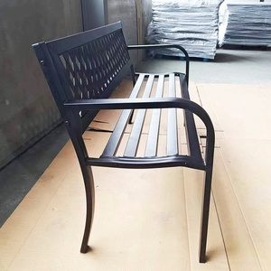 <span class=keywords><strong>Banc</strong></span> <span class=keywords><strong>de</strong></span> parc <span class=keywords><strong>de</strong></span> <span class=keywords><strong>jardin</strong></span> nordique noir Dossier en plastique <span class=keywords><strong>PVC</strong></span> en fonte robuste pour l'extérieur - Product Image 4