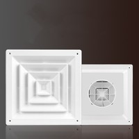 Grille d'aération carrée en plastique ABS, montage mural, cache de ventilation CVC, anti-rouille, anti-corrosion, installation facile, diffuseur de ventilation