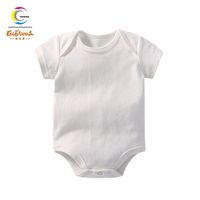 Bán Buôn Bé Boy Romper Quần Áo Đồng Bằng Bé Quần Áo Ngắn Tay Áo Bé Bodysuit