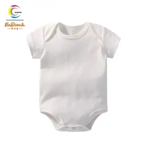 Bán Buôn Bé Boy Romper Quần Áo Đồng Bằng Bé Quần Áo Ngắn Tay Áo Bé Bodysuit