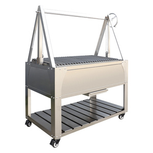 Adjustable Height Santa Maria Grill with Parrilla V Grate, Stainless Steel Patio <strong>BBQ</strong> for Outdoor - Product Image 3