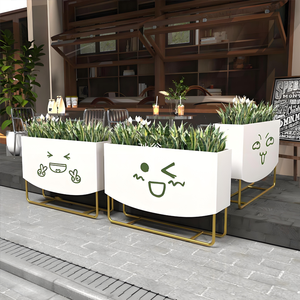 <span class=keywords><strong>Jardinière</strong></span> de pot de fleur en acier galvanisé personnalisable de haute qualité pour balcons espaces extérieurs parcs utilisations commerciales - Product Image 3