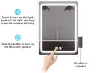 Interrupteur tactile intelligent 5A 12V 60W pour lecteur de musique, double bouton, capteur tactile, variateur LED, miroir tactile avec haut-parleur en cuivre