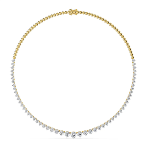 Collier tennis en diamants de laboratoire taille ronde |   Bijoux pour femmes en or jaune 14 carats |   Bijoux fins certifiés et tendance - Product Image 1