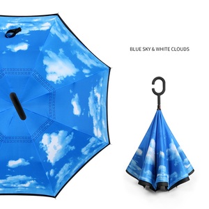<span class=keywords><strong>Parapluie</strong></span> droit <span class=keywords><strong>inversé</strong></span> en nylon 190T style mignon Vefit en gros |   <span class=keywords><strong>Parapluie</strong></span> promotionnel coupe-vent à double couche avec poignée en C - Product Image 6