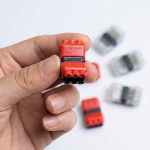 Connecteur de câblage rapide de type H à 3 broches mâle/femelle rouge <span class=keywords><strong>Scotch</strong></span> Lock, bornes à sertir 22-18AWG, boîtier PC, alimentation 300V, homologué LED - Product Image 2