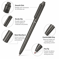 Stylo Gel Rétractable à Encre Gel 0,5 mm, Écriture Fluide, Logo Personnalisé, Fournitures de Bureau et Scolaires, OEM