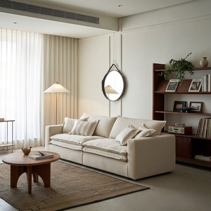 Sillón de Ocio <span class=keywords><strong>Kena</strong></span>/Mufeng de Estilo Moderno, Tapizado en Tela de Algodón y Lino, Desmontable y Lavable, Sofá de Dos Plazas de Alta Densidad para Salas de Estar - Product Image 5