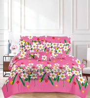 Parure de lit imprimé floral 3D King Size Design vibrant pour la décoration de chambre à coucher en Afrique