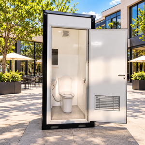 Cabine de toilettes portable moderne Etodevice avec toilettes en céramique et lavabo, unité de salle de bain mobile extérieure pour lieux publics - Product Image 1