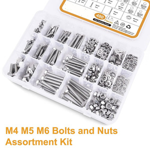 480pcs 304 Stainless Steel Hex Bolts Nuts Washers Kit <b>Boxed</b> Standard <b>Tool</b> <b>Set</b> - Product Image 2