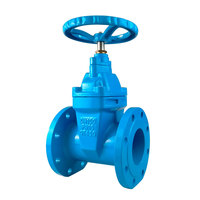 Vanne à opercule assise résiliente BS5163 PN16 en fonte ductile QT450 avec joint EPDM, tige en acier inoxydable et revêtement époxy pour eau potable