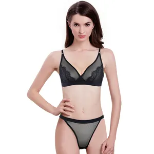 RTS Senhoras Lingerie Sexy Sutiã Respirável Mulheres Calcinha Cueca Novo Design Do Laço Íntimo Plounge Estilo Lingeries Sexy Ladies Bra