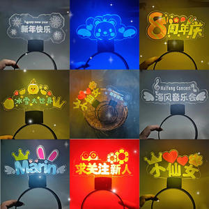 Personalizzabile portatile acrilico LED incandescente fascia stampa digitale concerti feste feste che incoraggiano eventi promozionali lupo - Product Image 6