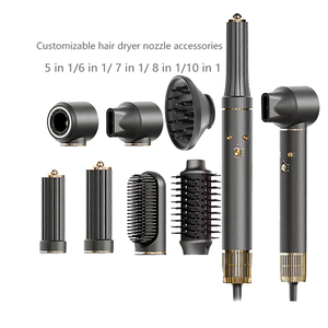 OEM ad alta velocità arricciacapelli piastra per arricciacapelli spazzola aria calda pettine asciugacapelli Set Multi Styler <span class=keywords><strong>capelli</strong></span> 5 6 7 8 <span class=keywords><strong>10</strong></span> <span class=keywords><strong>in</strong></span> <span class=keywords><strong>1</strong></span> - Product Image 1