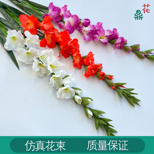 Gladiolus artificiel à tige unique, fleur en soie, décoration de mariage, style moderne, fait main, longue durée, couleurs mélangées - Product Image 5