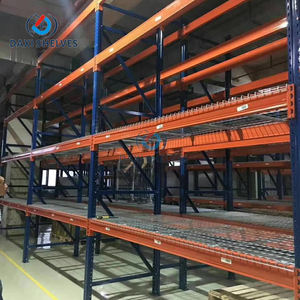 Estantes apilables de estanterías de alambre de metal resistentes de haz ajustable para sistemas de almacenamiento de almacén - Product Image 1