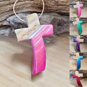 Handmade Wooden <b>Cross</b> <b>Pendant</b> Relief Engraved Religious Gift For Temple Use - Product Image 1
