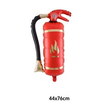 Ballons en aluminium rouge à motif d'extincteur et de camion de pompiers, nouveau design, pour décorations de fête sur le thème des pompiers pour enfants