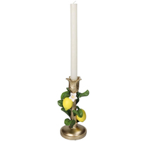 Bâton de bougie conique en résine 3D, pièce centrale personnalisée, citron vert citron, tige de fraise, fleurs de feuille, support de bâton de bougie