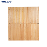 Sauna intérieur carré en bois de pruche personnalisé pour 3-4 personnes, bande lumineuse LED, panneau de commande électrique, vapeur humide pour la relaxation