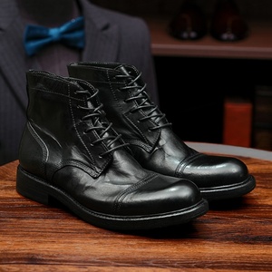 Latest Best Selling Water Washed Fall Winter Men's <b>Boots</b> Genuine Leather Classic Retro Style Wholesale Price for Men's <b>Boots</b> - Product Image 4
