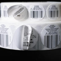 Étiquettes adhésives double face en vinyle écologique, résistantes à l'eau et à l'huile, durables, à trois couches, avec logo personnalisé, pour cosmétiques