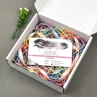 Cartes d'insertion de marque pour guide d'avis de salon de cils, en papier blanc mat imprimé double face, qualité supérieure, vente en gros