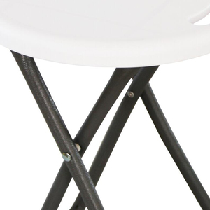 Sillas Plegables Redondas de Plástico y Hierro Blanco para Playa y Parque - Product Image 4