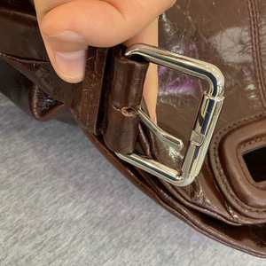 Women's Luxury Cowhide Leather Tassel <b>Adjustable</b> Strap Handbags Large Capacity Bohemian <b>Square</b> Handle Crossbody Shoulder Bag - Product Image 3