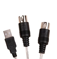 Câble MIDI vers USB Wavelink 2-en-1 DIN 5 broches mâle-mâle 5 mm pour piano électronique et utilisation automobile avec blindage tressé
