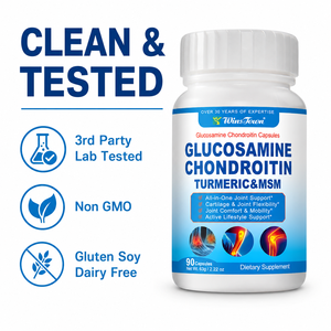Capsules <span class=keywords><strong>de</strong></span> <span class=keywords><strong>sulfate</strong></span> <span class=keywords><strong>de</strong></span> chondroïtine, <span class=keywords><strong>glucosamine</strong></span>, chondroïtine, MSM, curcuma, boswellia, compléments alimentaires, OEM, ODM, marque privée, vente en gros - Product Image 4