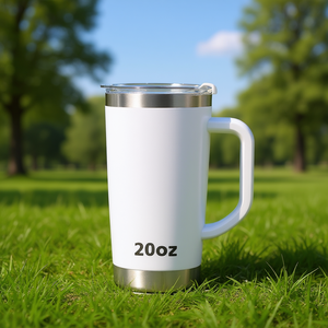 OEM 20 Oz Stainless Steel Vacuum Tumbler Double Wall Insulated Mug <b>With</b> Handle For Outdoor Camping Travel Use - Product Image 3