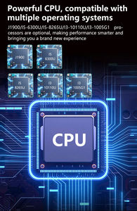 คอมพิวเตอร์ออลอินวันสำหรับอุตสาหกรรมระบบ Linux พร้อมหน้าจอสัมผัสในตัว  CPU I7 ระบบระบายความร้อนแบบไร้พัดลม สำหรับการใช้งานคอมพิวเตอร์ - Product Image 4