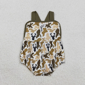 Ensemble de vêtements pour enfants en gros, motif camouflage cerf, tenues d'été assorties pour garçons - Product Image 3