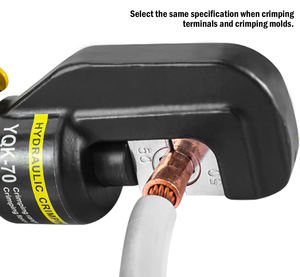 <span class=keywords><strong>Pince</strong></span> à <span class=keywords><strong>sertir</strong></span> hydraulique hexagonale manuelle YQK70 pour cosses de câbles 6T - Product Image 4