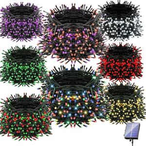 Guirlande Lumineuse <span class=keywords><strong>Solaire</strong></span> LED Extérieure Étanche IP65 8 Modes pour Décoration d'Arbres, Noël, Camping, Mariage, Fête, Décoration Féerique - Product Image 1