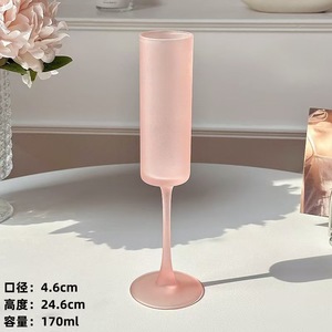 Copas de champán rosado Alibaba de tallo largo, esmeriladas, reutilizables, para brindis, bodas, fiestas, bar, 100-200 ml - Product Image 6