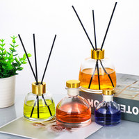 Verre Aromathérapie Fleur Vide Reed Diffuseur D'air Diffuseur D'arôme Bouteille De Parfum