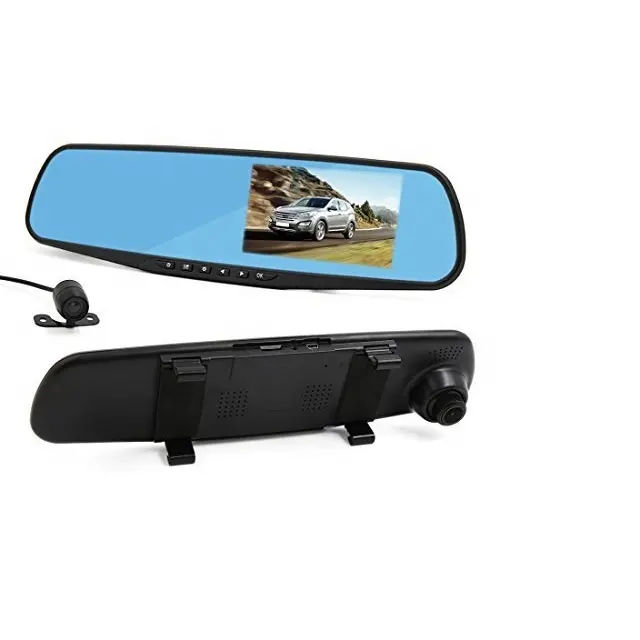 Yikoo OEM Espejo Retrovisor Camara 4.3 인치 풀 HD 1080P 디지털 자동차 비디오 레코더 Dvr 백미러 자동차 카메라